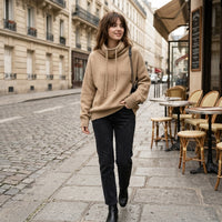 Pull en maille à col roulé oversize