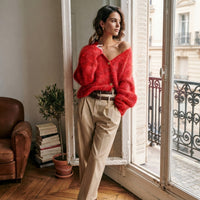 Gilet Marveine duveteux à col en V