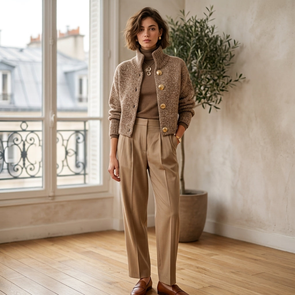 Veste courte en laine Adeline