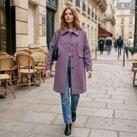 Veste en laine à simple boutonnage