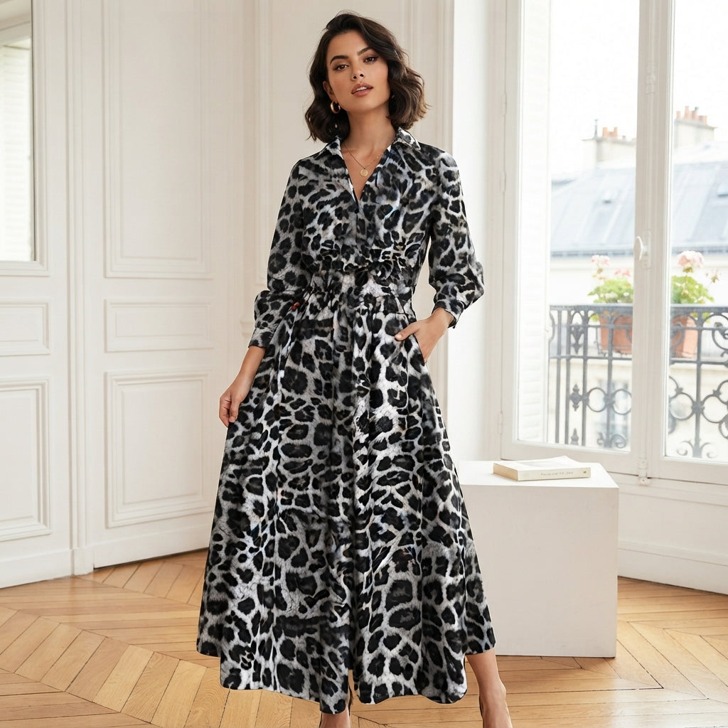 Robe chemise longue et élégante Delphine