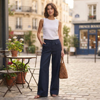 Pantalon ample à jambes larges