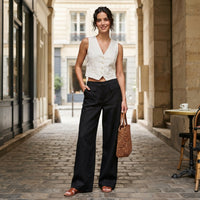 Pantalon ample à jambes larges