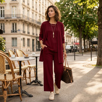 Costume trois pièces à jambes larges