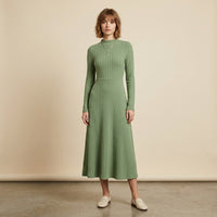 Robe midi trapèze côtelée Echoarchiv