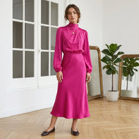 Robe midi à col roulé Olivia