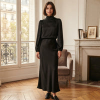 Robe de cérémonie Olivia à col roulé