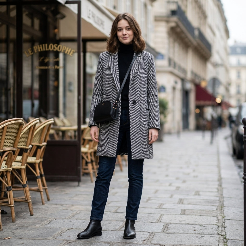 Manteau structuré texturé Camille