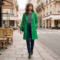 Manteau d'hiver en laine à carreaux