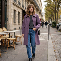 Veste en laine à simple boutonnage