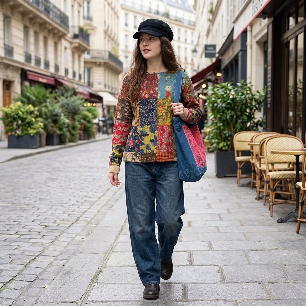 Gilet orné style bohème chic