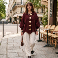 Veste rétro oversize en velours côtelé