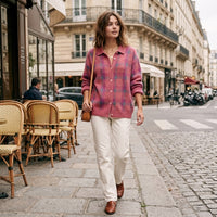 Gilet en maille à motif damier Taylor