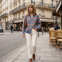 Gilet en maille à motif damier Taylor