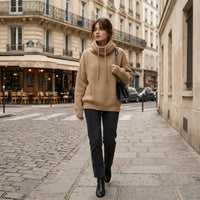 Pull en maille à col roulé oversize