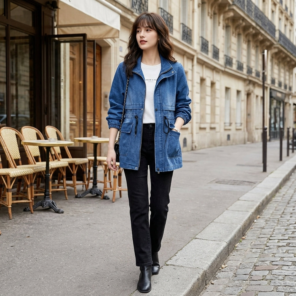 Veste en jean légère et ajustée