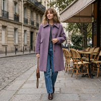 Veste en laine à simple boutonnage
