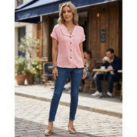 Blouse élégante à revers boutonnés
