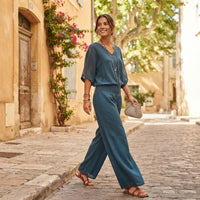 Ensemble Jonah à col en V et pantalon large
