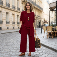 Costume trois pièces à jambes larges
