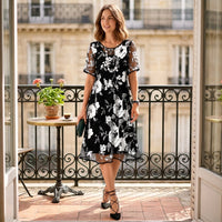 Yolanda floral chiffon dress