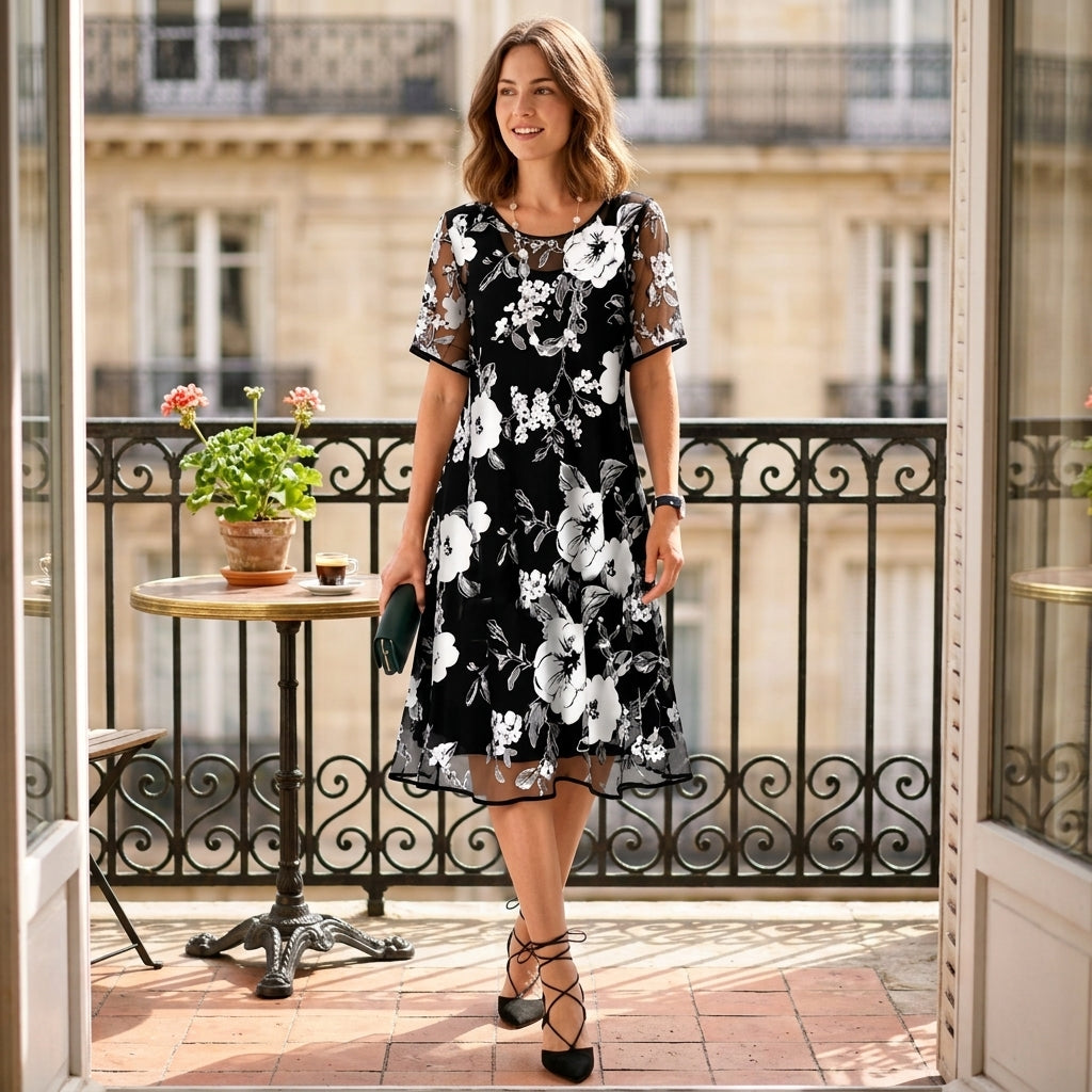 Yolanda floral chiffon dress