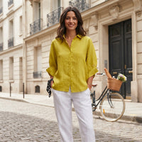 Chemise boutonnée en lin Stephanie