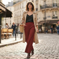 Pantalon droit coupe décontractée