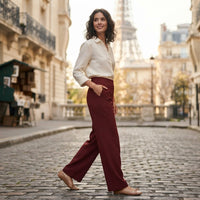Pantalon droit coupe décontractée