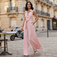 Combinaison beige brodée La Binta