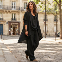 Costume trois pièces effet lin