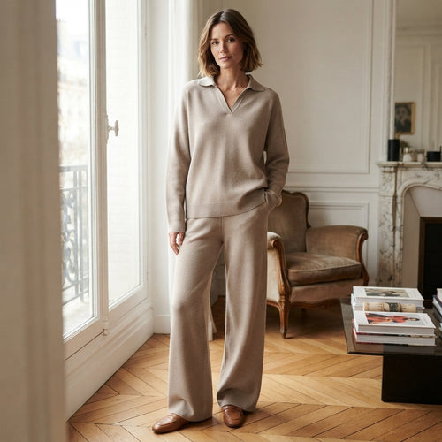 Ensemble polo en maille oversize
