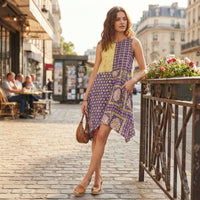 Bohemian patchwork tunic dress