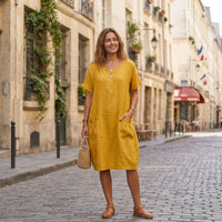 Robe Christelle en lin avec poches