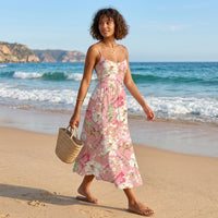 Robe midi élégante à manches courtes