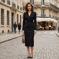 Robe midi blazer structurée