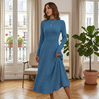 Robe midi trapèze côtelée Echoarchiv