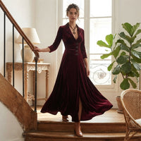 Robe midi trapèze boutonnée