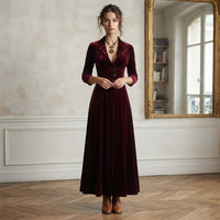 Robe midi trapèze boutonnée