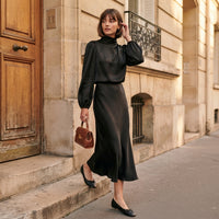 Robe de cérémonie Olivia à col roulé