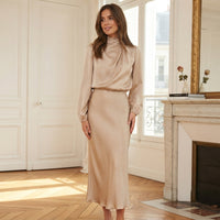 Robe de cérémonie Olivia à col roulé