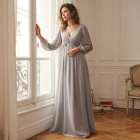 Robe de soirée Zoé à col en V