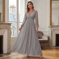 Robe de soirée Zoé à col en V