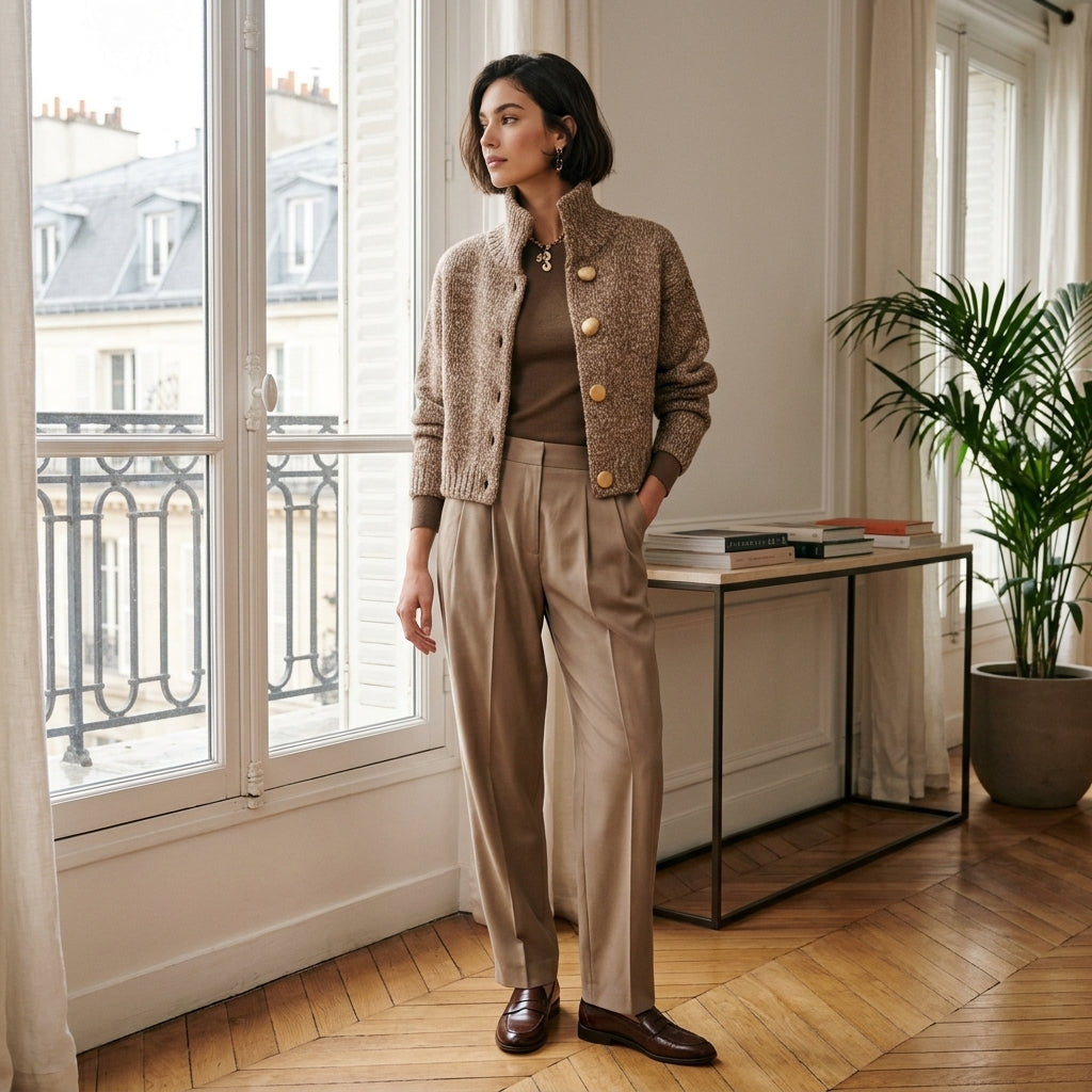 Veste courte en laine Adeline