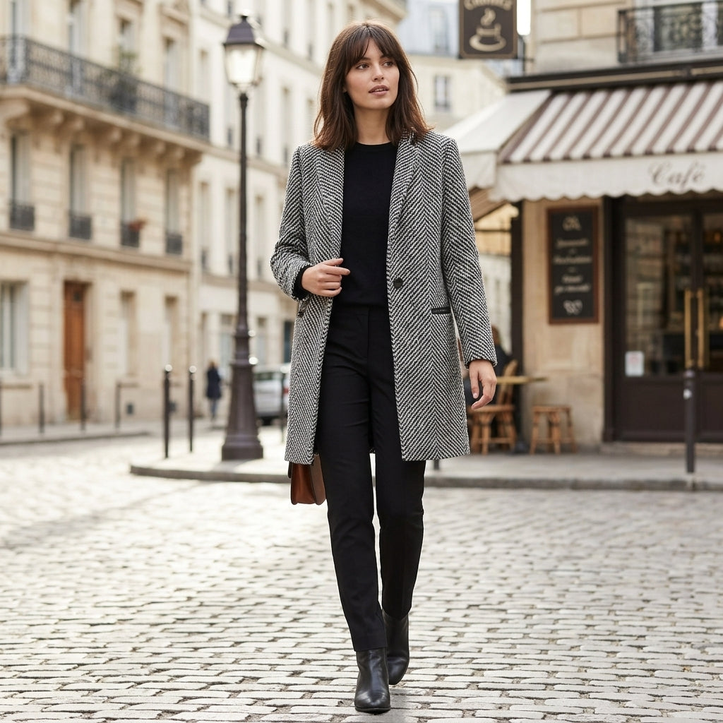 Manteau structuré texturé Camille