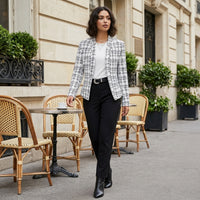 Blazer en maille à motif à carreaux Montarello