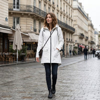 Parka d'hiver longue doublée en polaire