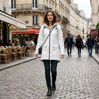 Parka d'hiver longue doublée en polaire