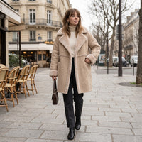 Manteau d'hiver long en fausse fourrure