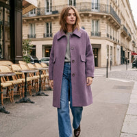 Veste en laine à simple boutonnage